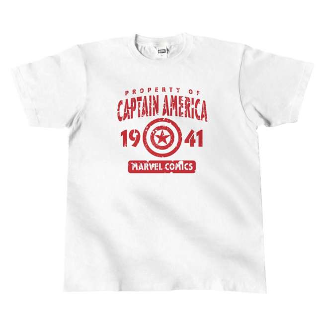 Polera blanca de Capitán América
