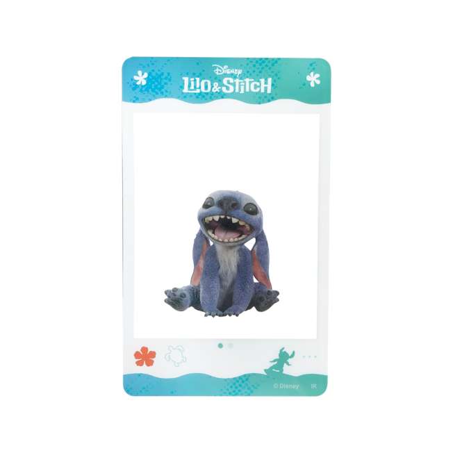 Tarjeta acrílica sorpresa de Lilo y Stitch