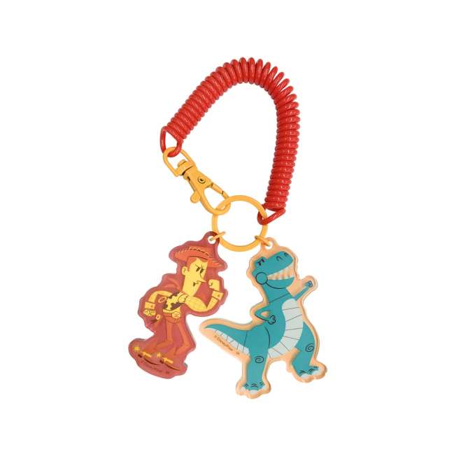 Llavero doble con resorte Toy Story: Woody y Rex