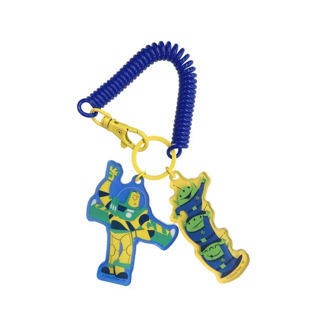 Llavero doble con resorte de Toy Story: Buzz y Alien