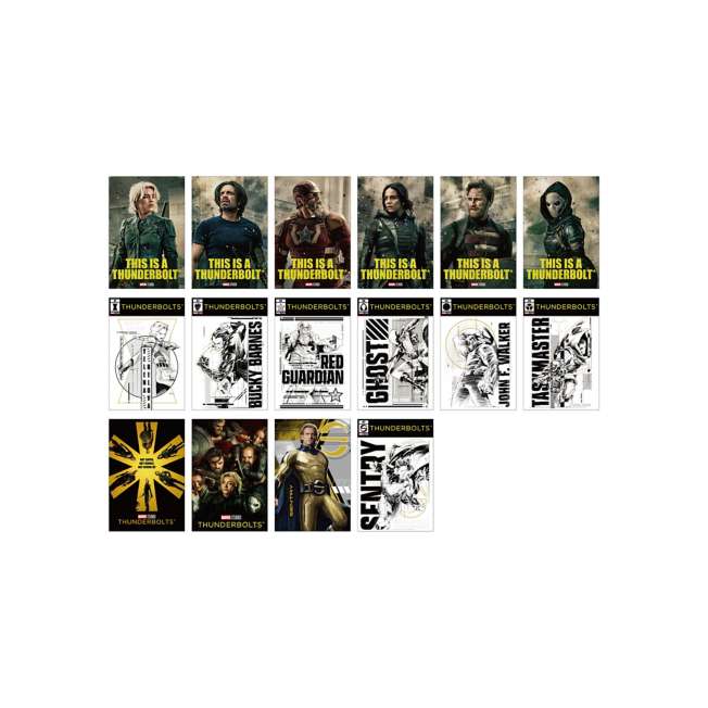 Set de 16 postales de Thunderbolts* en estuche metálico