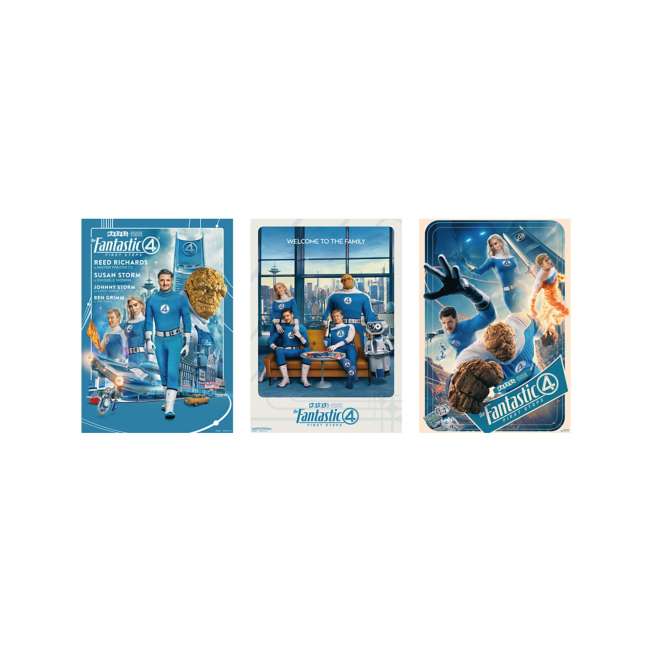 Set de 3 pósteres A3 de Los 4 Fantásticos: Primeros pasos