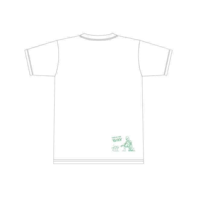 Polera blanca The Mandalorian y Grogu