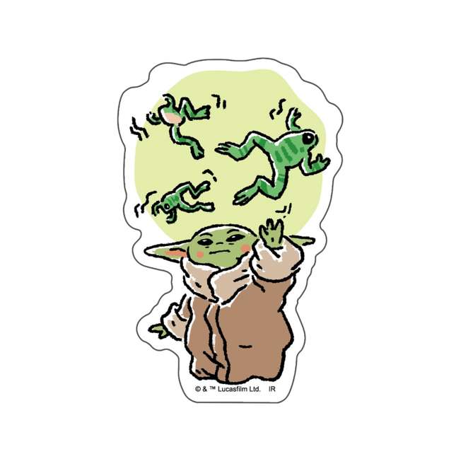 Sticker cambiante de The Mandalorian y Grogu