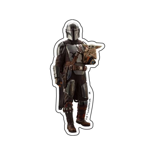 Set de 7 stickers transparentes de The Mandalorian y Grogu
