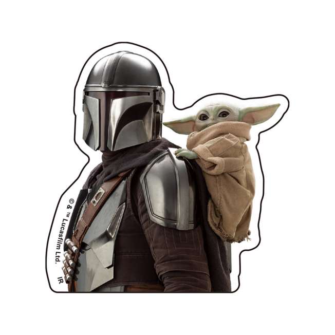 Set de 7 stickers transparentes de The Mandalorian y Grogu