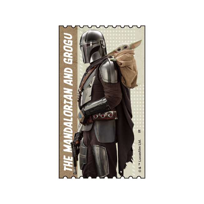 Set de 7 stickers transparentes de The Mandalorian y Grogu