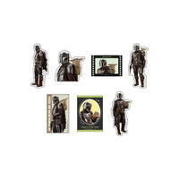 Set de 7 stickers transparentes de The Mandalorian y Grogu