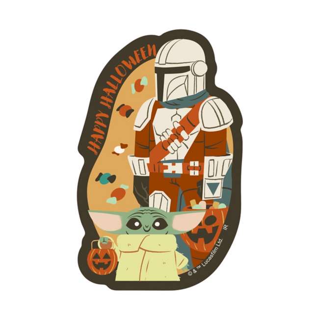 Mini sticker holográfico de The Mandalorian