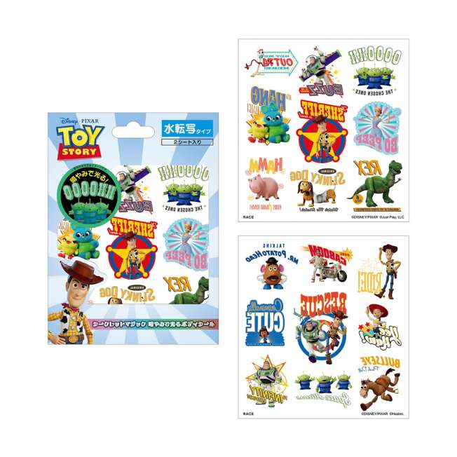 Stickers corporales que brillan en la oscuridad de Toy Story