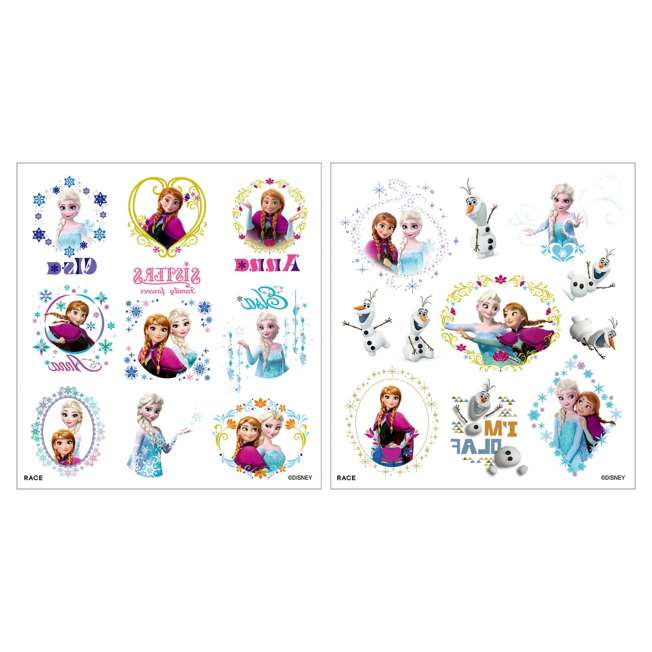 Calcomanías corporales que brillan en la oscuridad de Frozen