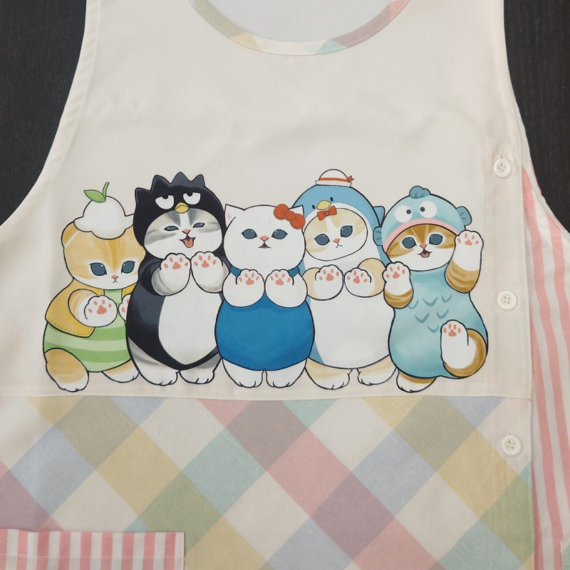 Delantal Mofusand y personajes de Sanrio