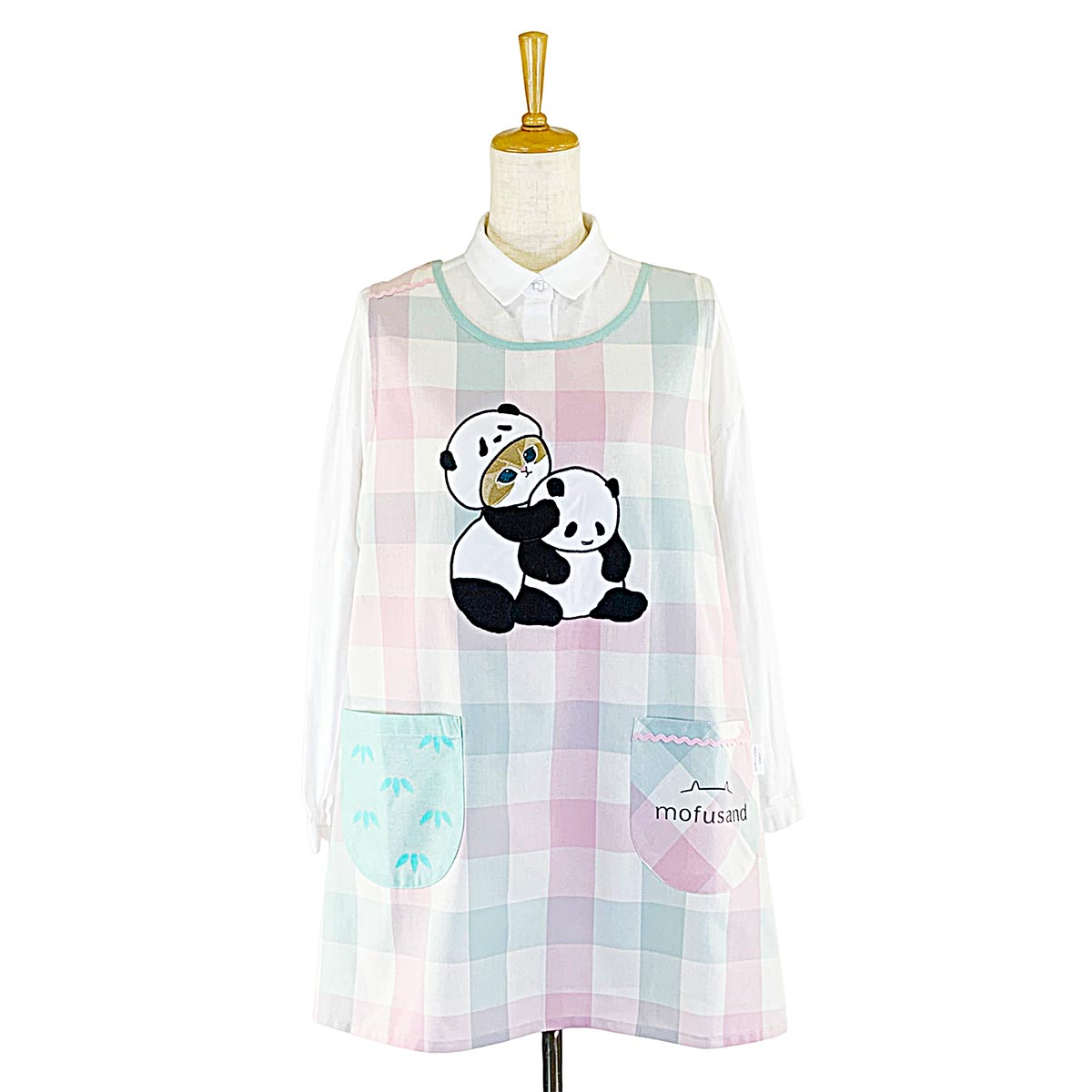 Delantal Mofusand de gatito panda