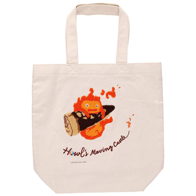 Bolso tote bordado de Howl's Moving Castle: Calcifer