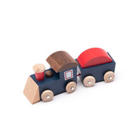 Caja musical de madera con tren de Mickey y Minnie