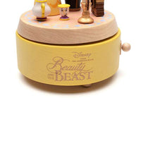 Caja musical de madera de La Bella y la Bestia