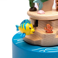 Caja musical de madera de La Sirenita