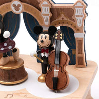 Caja musical mecánica de madera Disney: Minnie y Donald