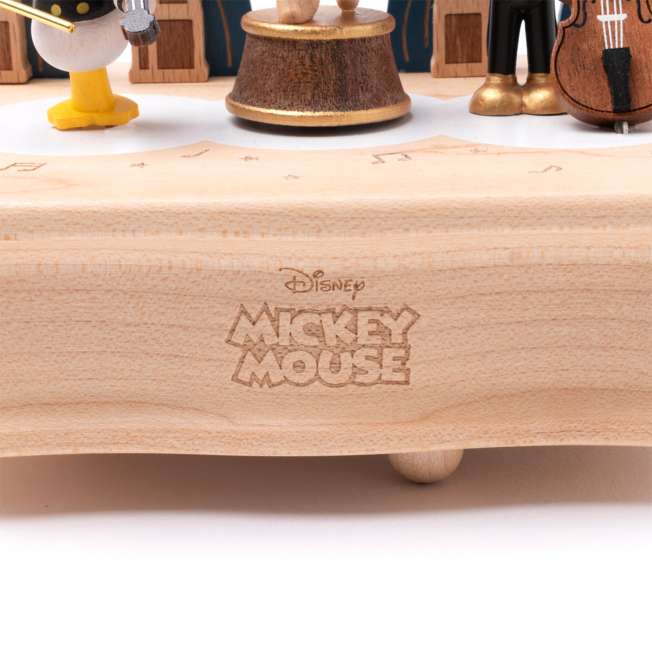 Caja musical mecánica de madera Disney: Minnie y Donald