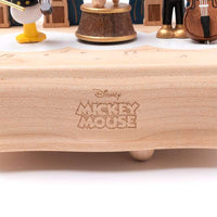Caja musical mecánica de madera Disney: Minnie y Donald
