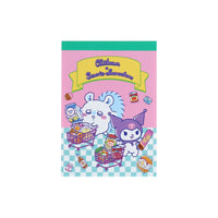 Mini notas de supermercado Chiikawa x Sanrio: Momonga y Kuromi