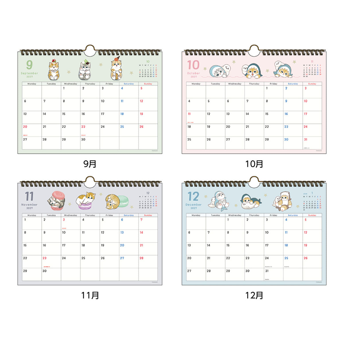 Calendario mural horizontal Mofusand 2027