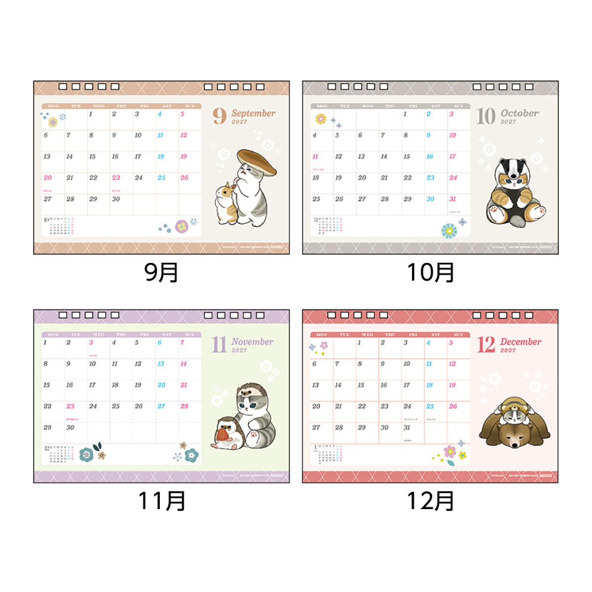 Calendario de escritorio Mofusand 2027