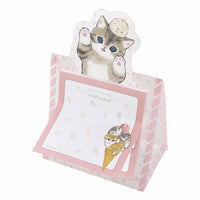 Notas adhesivas con soporte mofusand: gatito helado