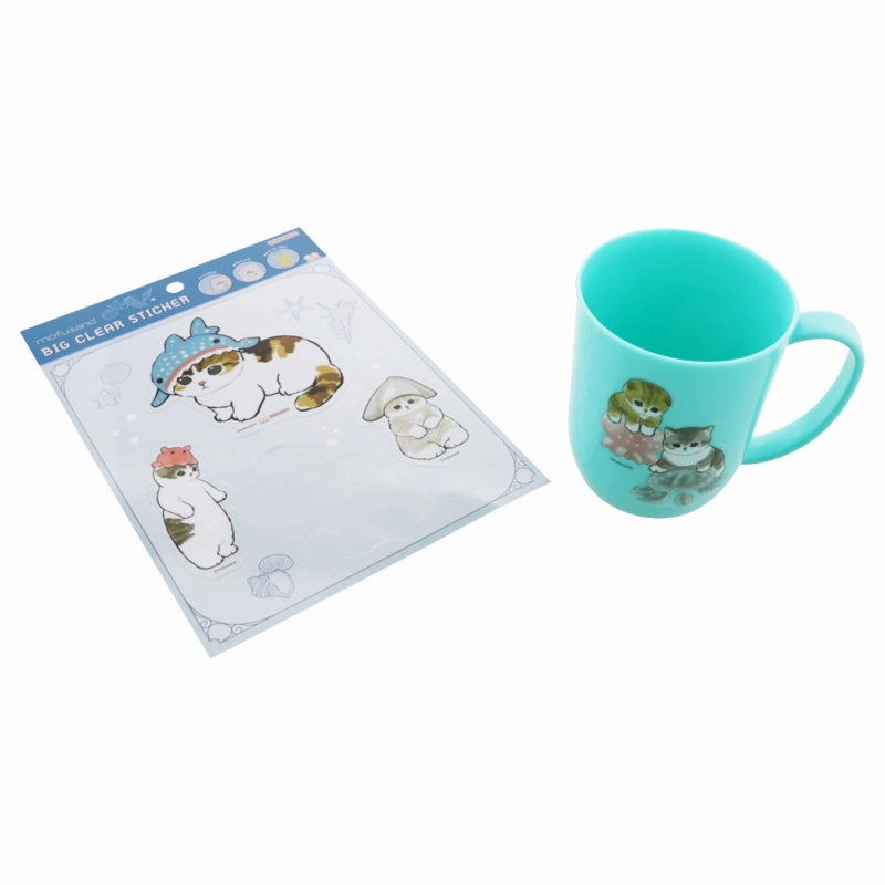 Sticker transparente grande mofusand: gatitos marinos