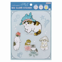Sticker transparente grande mofusand: gatitos marinos