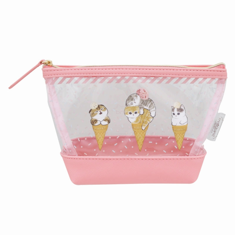 Estuche transparente Mofusand con gatito y helado