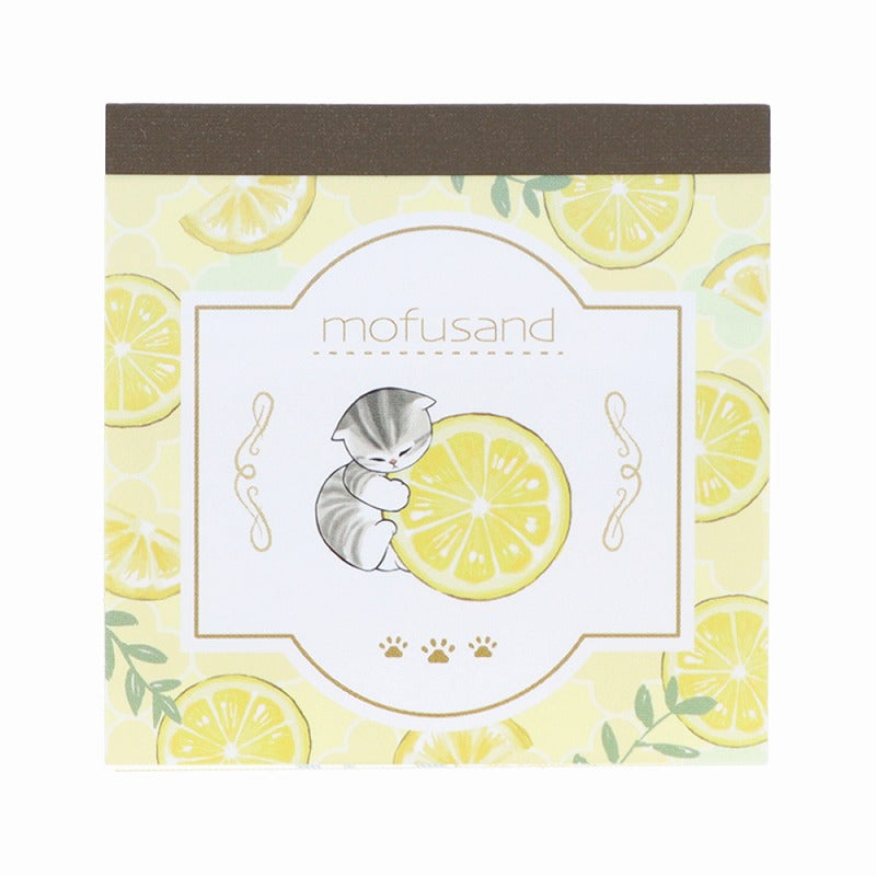 Bloc de notas cuadrado mini mofusand - Té de limón