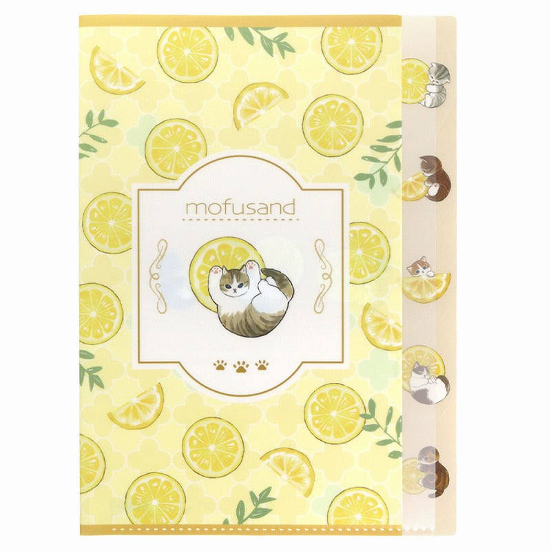 Carpeta transparente Mofusand de 5 bolsillos
