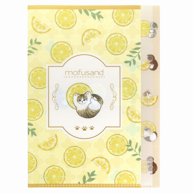 Carpeta transparente Mofusand de 5 bolsillos