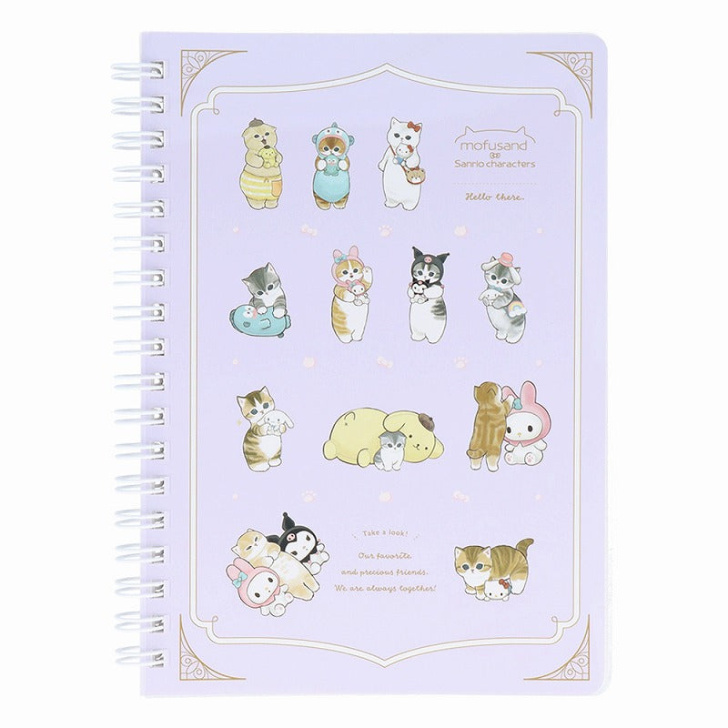 Cuaderno B6 de doble anillo Mofusand x Sanrio