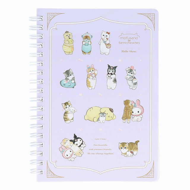 Cuaderno B6 de doble anillo Mofusand x Sanrio