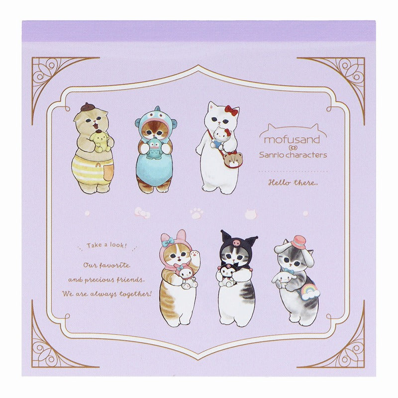 Bloc de notas cuadrado mofusand x Sanrio