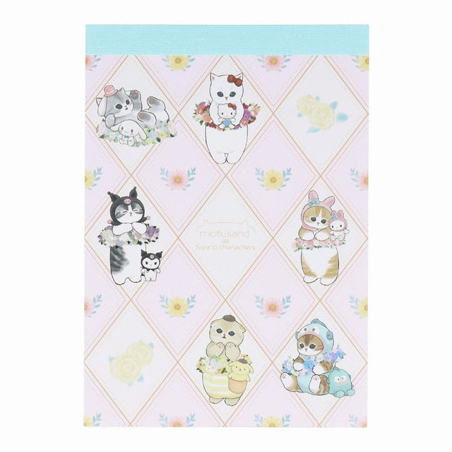Mini block de notas floral mofusand x Sanrio