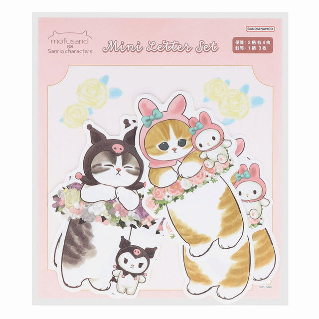 Set de mini cartas troqueladas Mofusand x Sanrio (flores)