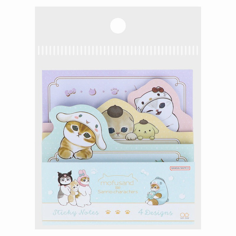 Notas adhesivas troqueladas Mofusand x Sanrio Characters