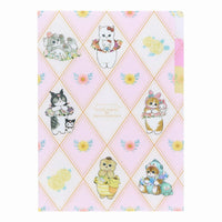 Carpeta A5 de 3 bolsillos Mofusand y Sanrio - Flores