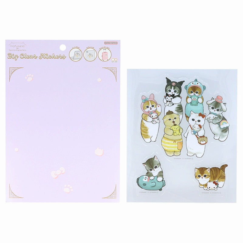 Sticker grande transparente mofusand × Sanrio