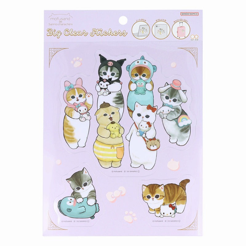 Sticker grande transparente mofusand × Sanrio