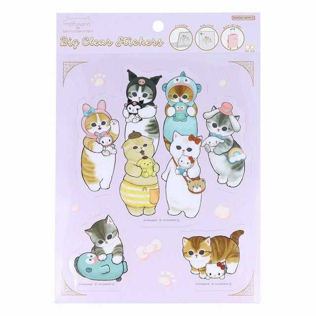 Sticker grande transparente mofusand × Sanrio