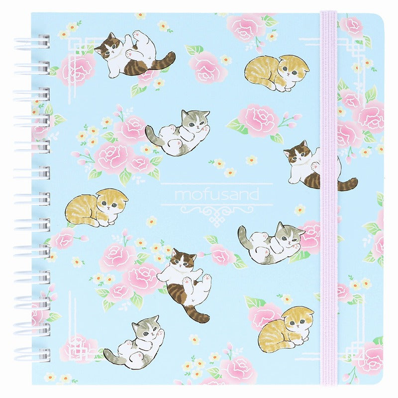 Cuaderno anillado cuadrado Mofusand con flores
