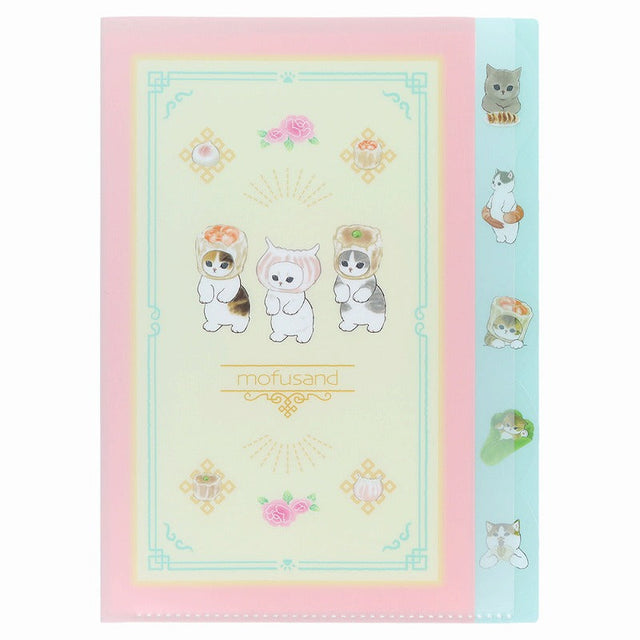 Carpeta Mofusand de 5 bolsillos con diseño de dim sum