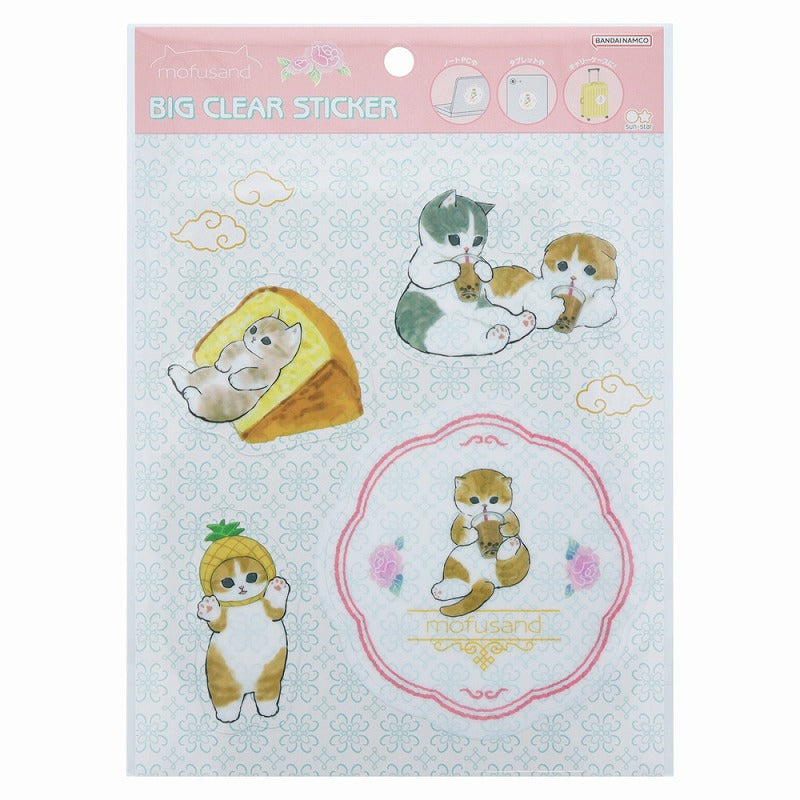 Set de 4 stickers transparentes mofusand: tapioca
