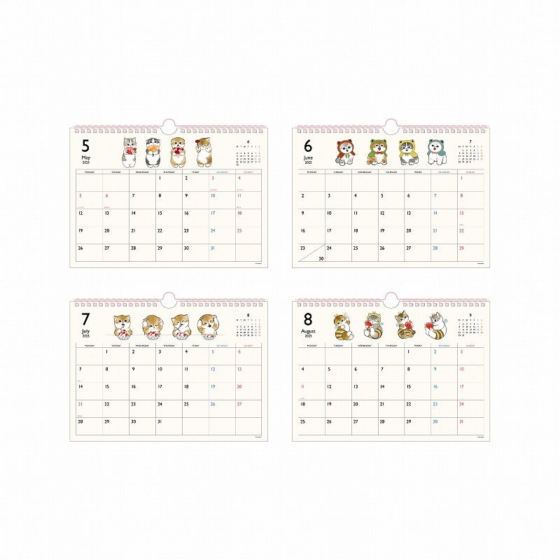 Calendario mural horizontal Mofusand 2025