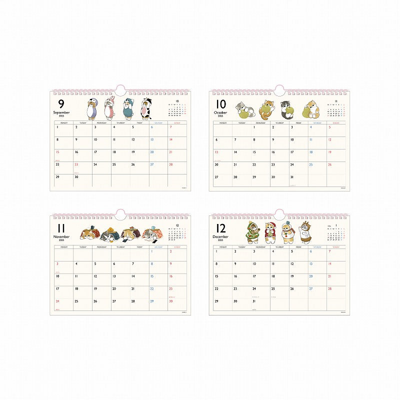 Calendario mural horizontal Mofusand 2025