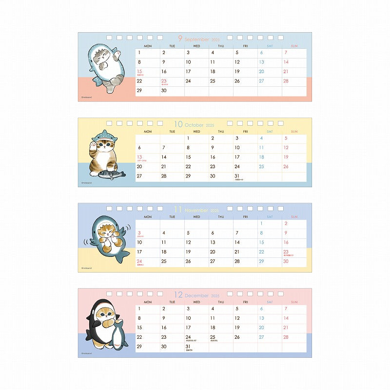 Calendario de escritorio delgado Mofusand 2025